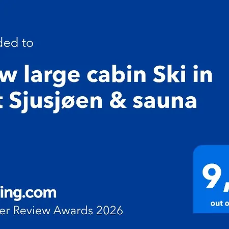 New Large In Out & Sauna Casa de Férias Sjusjøen