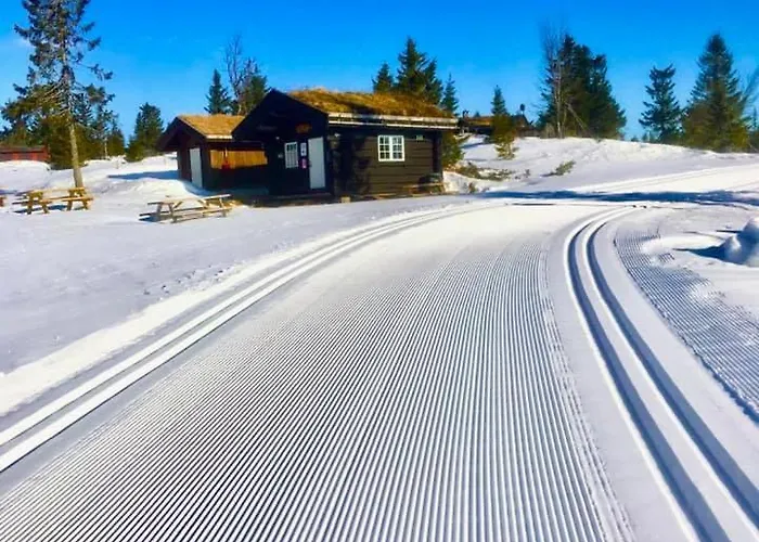 New Large In Out & Sauna Ferienhaus Sjusjøen